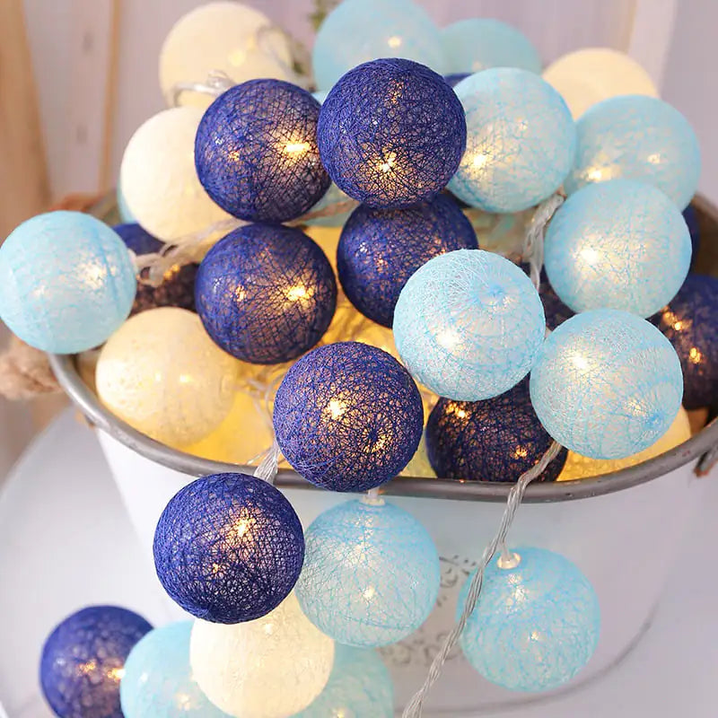 cotton lights in kleur blauw